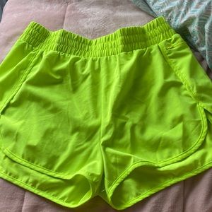 Neon Green Athletic Shorts